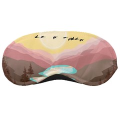 Mountain Birds River Sunset Nature Sleep Mask by Cemarart