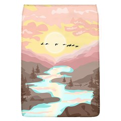 Mountain Birds River Sunset Nature Removable Flap Cover (l) by Cemarart