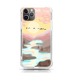 Mountain Birds River Sunset Nature Iphone 11 Pro 5 8 Inch Tpu Uv Print Case by Cemarart