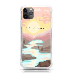 Mountain Birds River Sunset Nature Iphone 11 Pro Max 6 5 Inch Tpu Uv Print Case by Cemarart