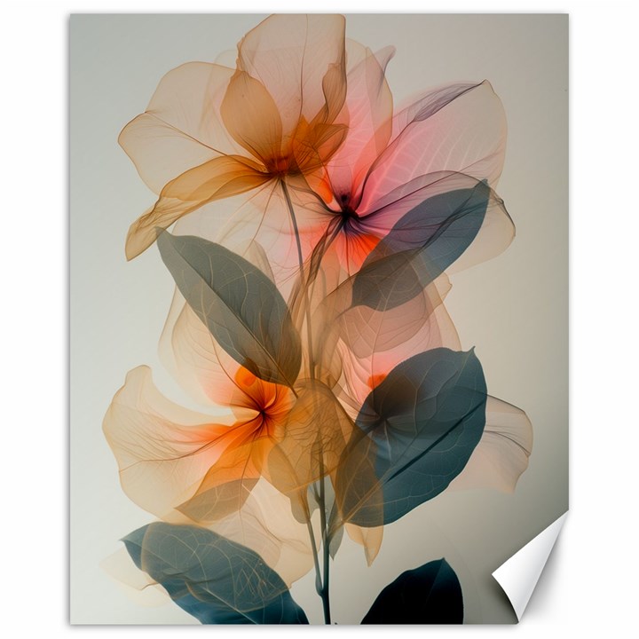 Double Exposure Flower Canvas 16  x 20 