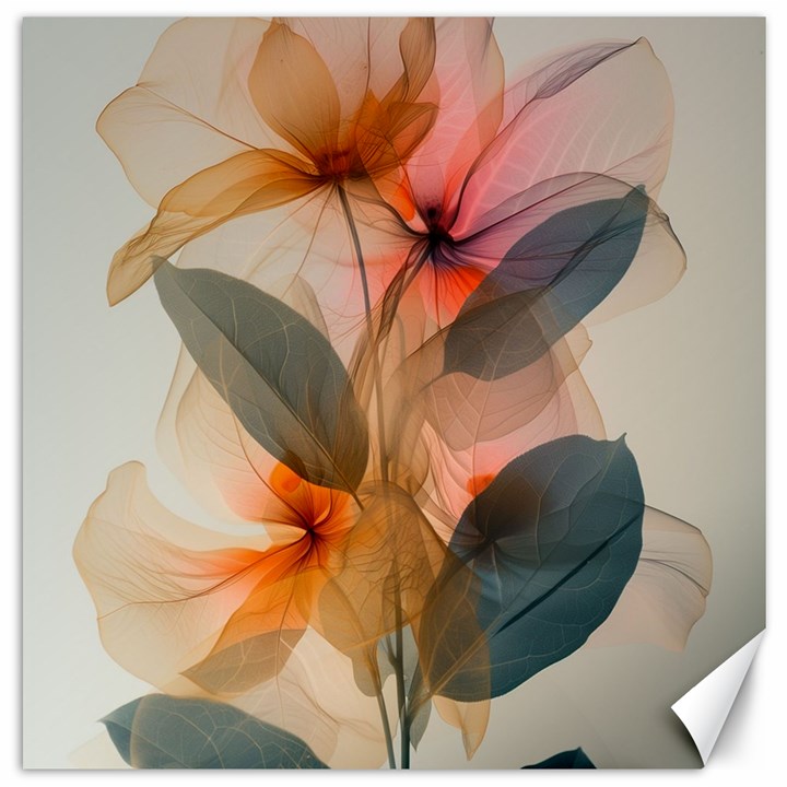 Double Exposure Flower Canvas 20  x 20 