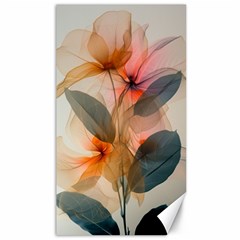 Double Exposure Flower Canvas 40  X 72  by Cemarart