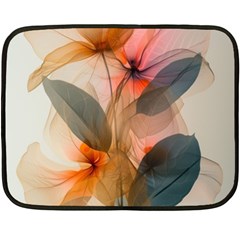 Double Exposure Flower Fleece Blanket (mini) by Cemarart