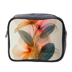 Double Exposure Flower Mini Toiletries Bag (two Sides) by Cemarart