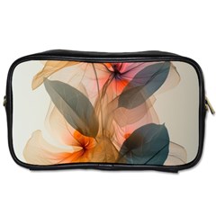 Double Exposure Flower Toiletries Bag (one Side) by Cemarart