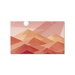 Mountains Sunset Landscape Nature Sticker (rectangular) by Cemarart