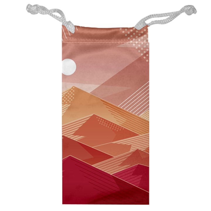 Mountains Sunset Landscape Nature Jewelry Bag