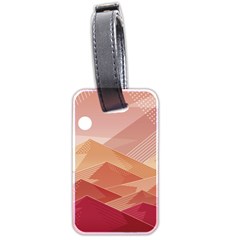 Mountains Sunset Landscape Nature Luggage Tag (two Sides) by Cemarart