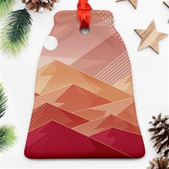 Mountains Sunset Landscape Nature Bell Ornament (two Sides)