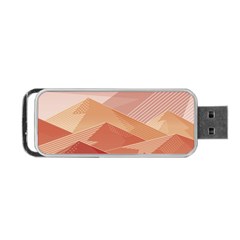 Mountains Sunset Landscape Nature Portable Usb Flash (one Side) by Cemarart