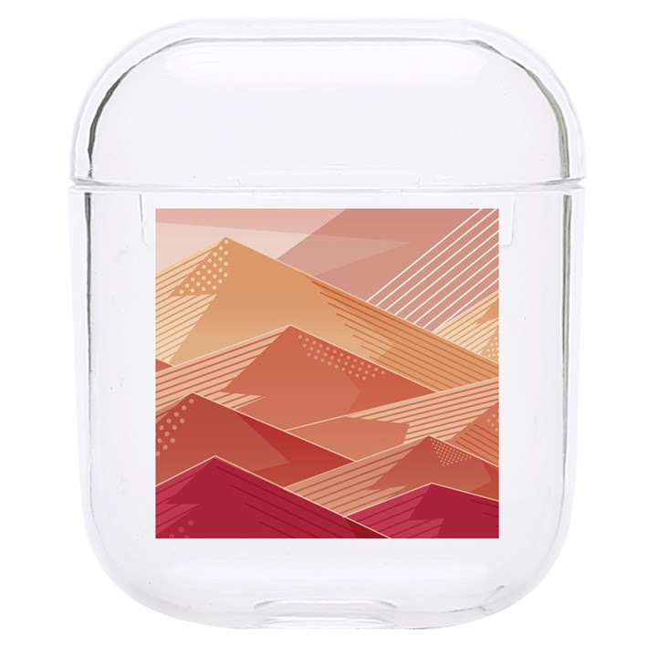 Mountains Sunset Landscape Nature Hard PC AirPods 1/2 Case