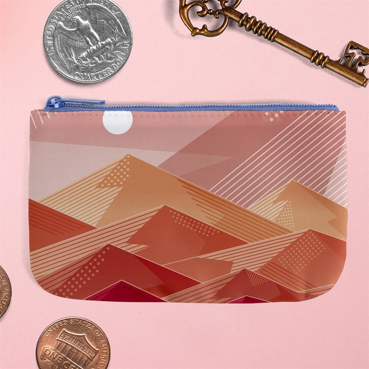 Mountains Sunset Landscape Nature Large Coin Purse