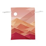 Mountains Sunset Landscape Nature Lightweight Drawstring Pouch (M) Front