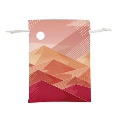 Mountains Sunset Landscape Nature Lightweight Drawstring Pouch (l) by Cemarart