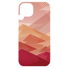 Mountains Sunset Landscape Nature Iphone 14 Plus Black Uv Print Case by Cemarart