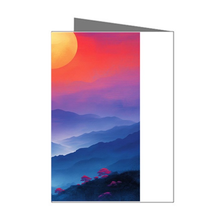 Valley Night Mountains Mini Greeting Cards (Pkg of 8)