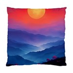 Valley Night Mountains Standard Cushion Case (Two Sides) Front