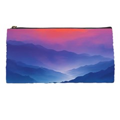 Valley Night Mountains Pencil Case by Cemarart