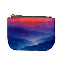 Valley Night Mountains Mini Coin Purse by Cemarart