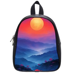 Valley Night Mountains School Bag (small) by Cemarart