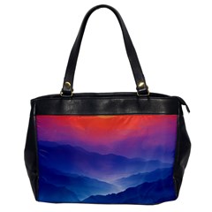 Valley Night Mountains Oversize Office Handbag by Cemarart