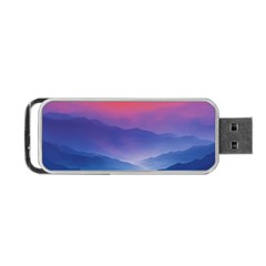 Valley Night Mountains Portable Usb Flash (two Sides) by Cemarart