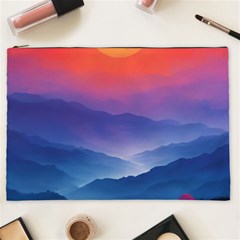 Valley Night Mountains Cosmetic Bag (xxl) by Cemarart