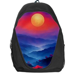 Valley Night Mountains Backpack Bag by Cemarart