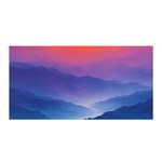 Valley Night Mountains Satin Wrap 35  x 70  Front