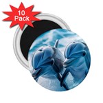 Dolphin Swimming Sea Ocean 2.25  Magnets (10 pack)  Front