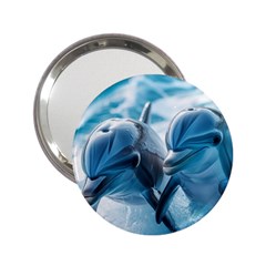 Dolphin Swimming Sea Ocean 2 25  Handbag Mirrors by Cemarart