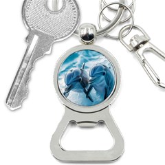 Dolphin Swimming Sea Ocean Bottle Opener Key Chain by Cemarart