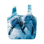 Dolphin Swimming Sea Ocean Full Print Recycle Bag (M) Front