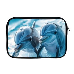 Dolphin Swimming Sea Ocean Apple Macbook Pro 17  Zipper Case by Cemarart