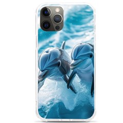 Dolphin Swimming Sea Ocean Iphone 12 Pro Max Tpu Uv Print Case by Cemarart