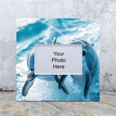 Dolphin Swimming Sea Ocean White Box Photo Frame 4  X 6  by Cemarart