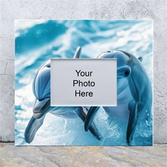 Dolphin Swimming Sea Ocean White Wall Photo Frame 5  X 7  by Cemarart