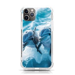 Dolphin Swimming Sea Ocean Iphone 11 Pro 5 8 Inch Tpu Uv Print Case by Cemarart