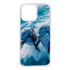 Dolphin Swimming Sea Ocean Iphone 14 Pro Max Tpu Uv Print Case by Cemarart