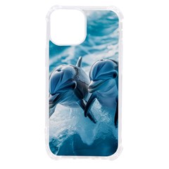 Dolphin Swimming Sea Ocean Iphone 13 Mini Tpu Uv Print Case by Cemarart