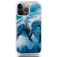 Dolphin Swimming Sea Ocean Iphone 13 Pro Max Tpu Uv Print Case by Cemarart