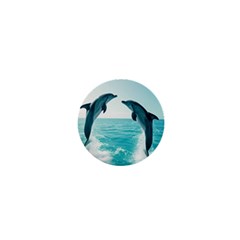 Dolphin Sea Ocean 1  Mini Magnets by Cemarart