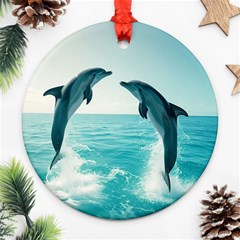 Dolphin Sea Ocean Ornament (round) by Cemarart