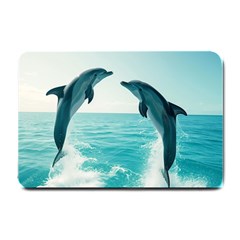 Dolphin Sea Ocean Small Doormat by Cemarart