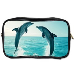 Dolphin Sea Ocean Toiletries Bag (two Sides) by Cemarart