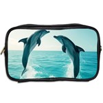 Dolphin Sea Ocean Toiletries Bag (Two Sides) Back