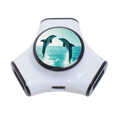 Dolphin Sea Ocean 3-port Usb Hub by Cemarart