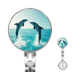 Dolphin Sea Ocean Stainless Steel Nurses Watch by Cemarart