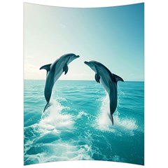 Dolphin Sea Ocean Back Support Cushion by Cemarart